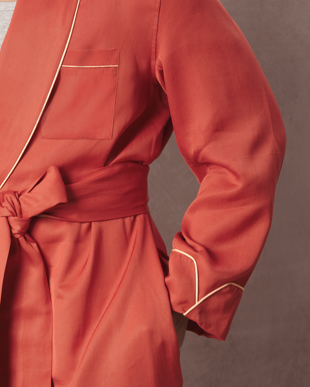 Ashbourne Terracotta Dressing Gown